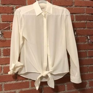 Banana Republic 100% Silk button down